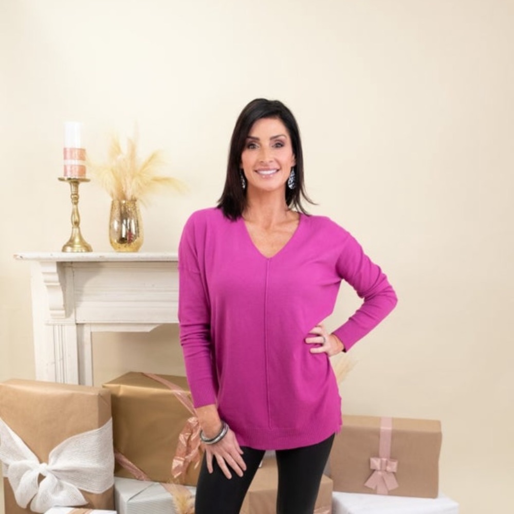 Rose Violet Lightweight Super Soft LS Pullover